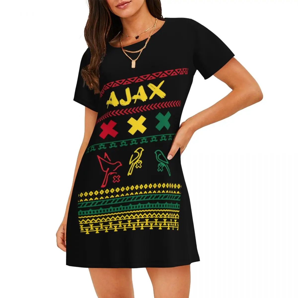 

Пижамы Bob Marley-Ajaxs на заказ для сна, свободная пижама, пижама 3, платье с маленькими птицами, мягкая ночная рубашка, одежда для сна