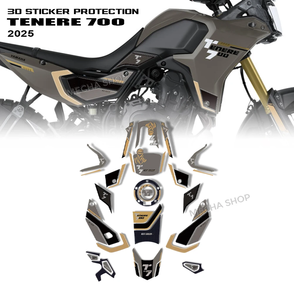 

For Tenere 700 Tank Pad Protection Sticker Motorcycle Accessories 3D Epoxy Resin Protective Accessories