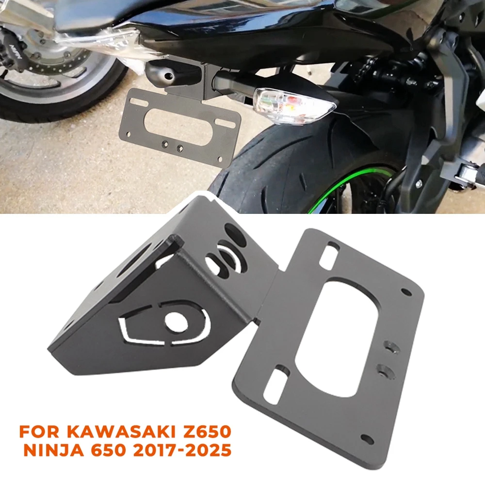 

Ninja650 Motorcycle Rear Tail Tidy Registration License Plate Holder Fender Eliminator Kit For KAWASAKI Z650 Ninja 650 2017-2025