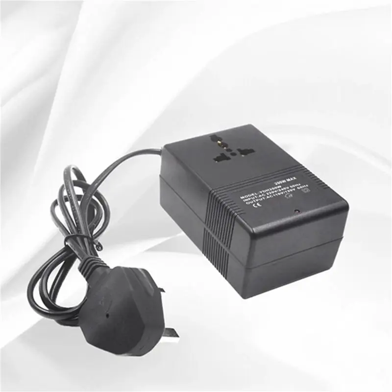 AS95-2X 200W Voltage Converter 220V To 110V Transformer Down Transformer Voltage Converter Travel Adapter UK Plug