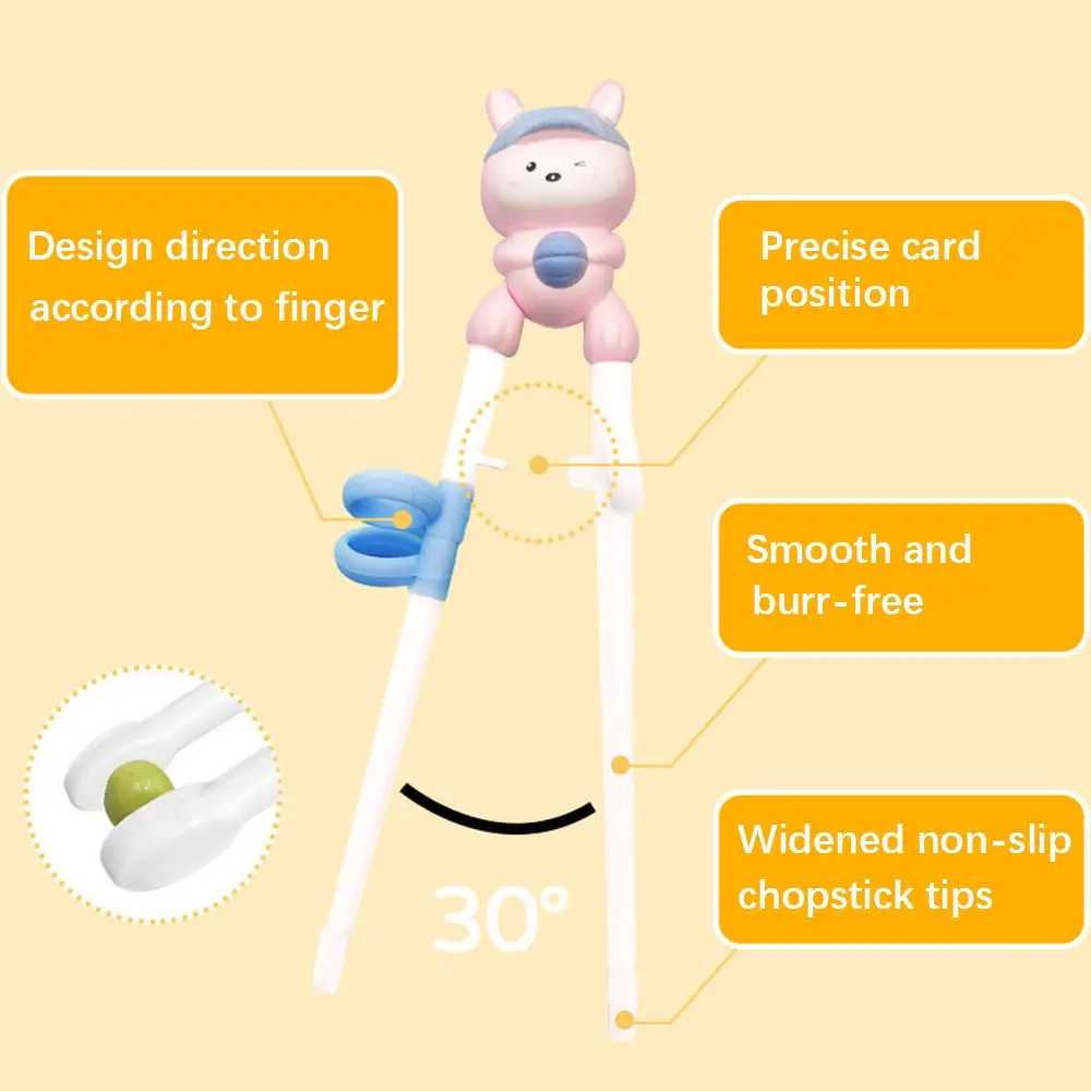1 Pair Cartoon  Tableware Beginner Chopstick Learning Chopsticks Eating Helper Training Chopsticks