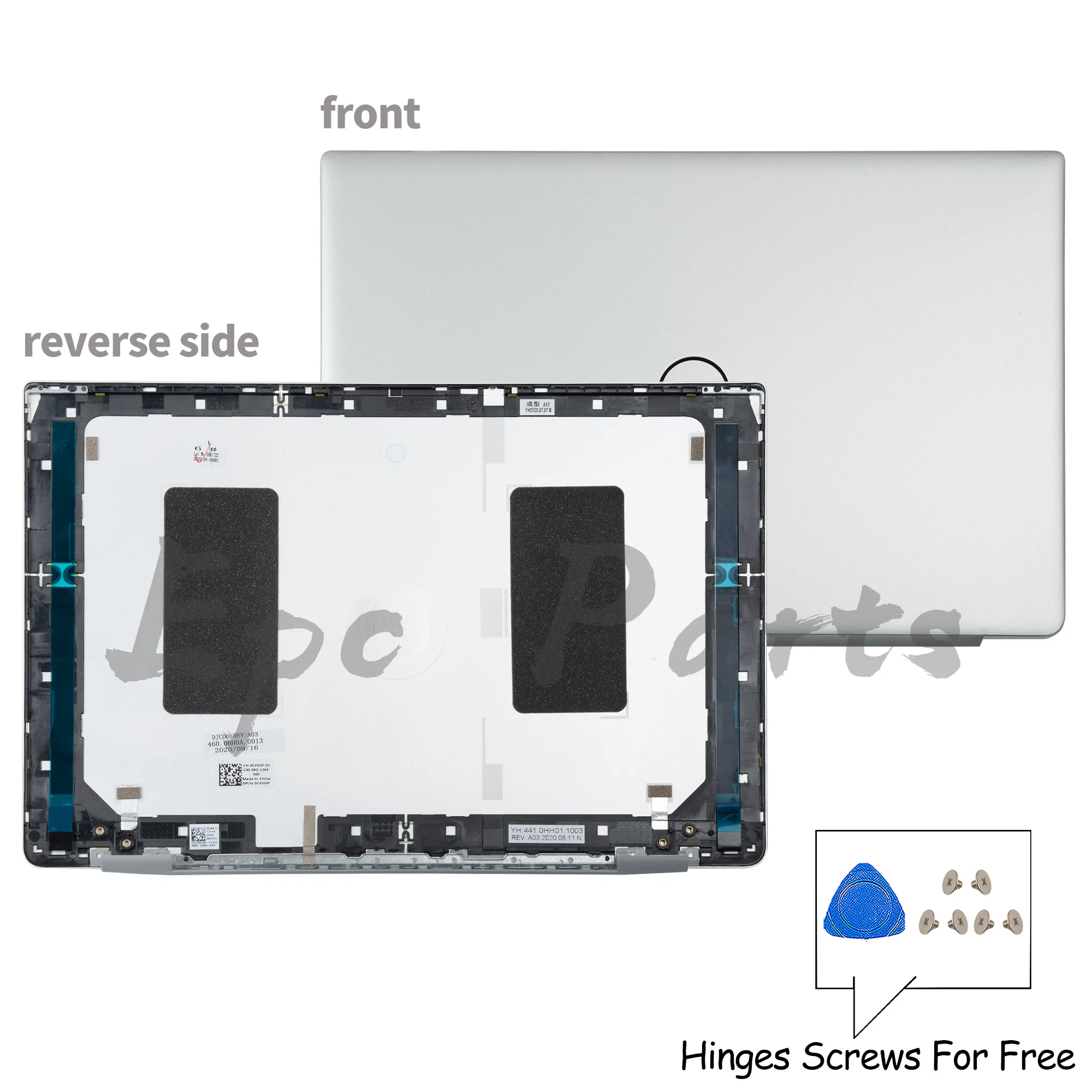 Epc Parts For Inspiron 14 5000 5490 5498 Metal LCD Back Cover 0C4VGP Bezel Hinges 0R0VH6 0X98GC  laptop parts repair