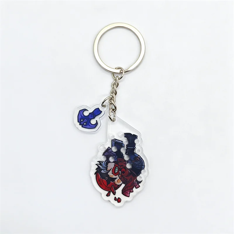 Anime Tim Drake Red Robin Cosplay Keychain Acrylic Key Chain Cartoon Figures Bag Pendant Keyring Accessories Jewelry Cute Prop