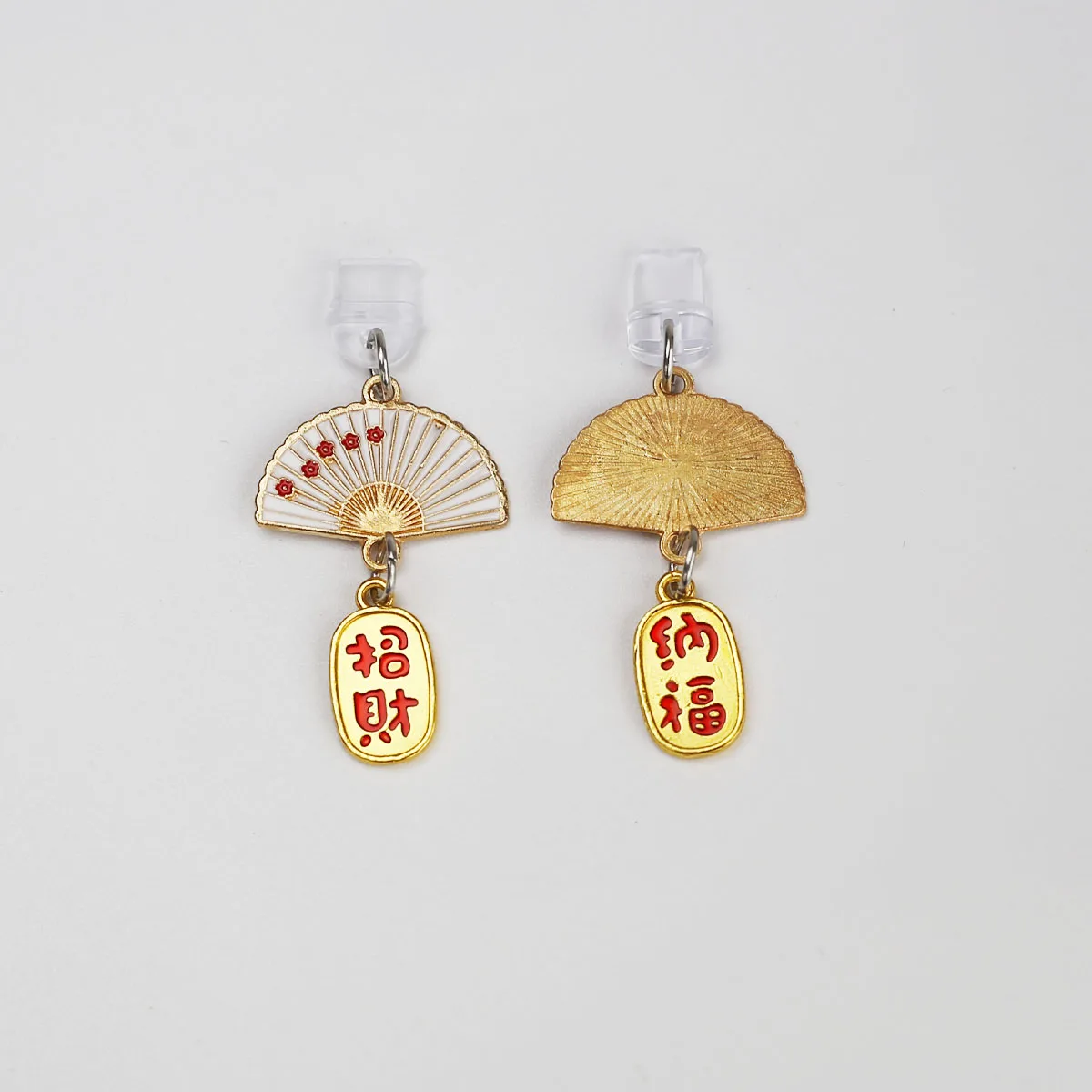 Handy-Staubschutz-Anhänger im chinesischen Stil: Ventilatoren, die Reichtum und Glück anziehen – Zubehör für iPhone und Type-C Anschlüsse, Deko-Lanyard – Detail 14