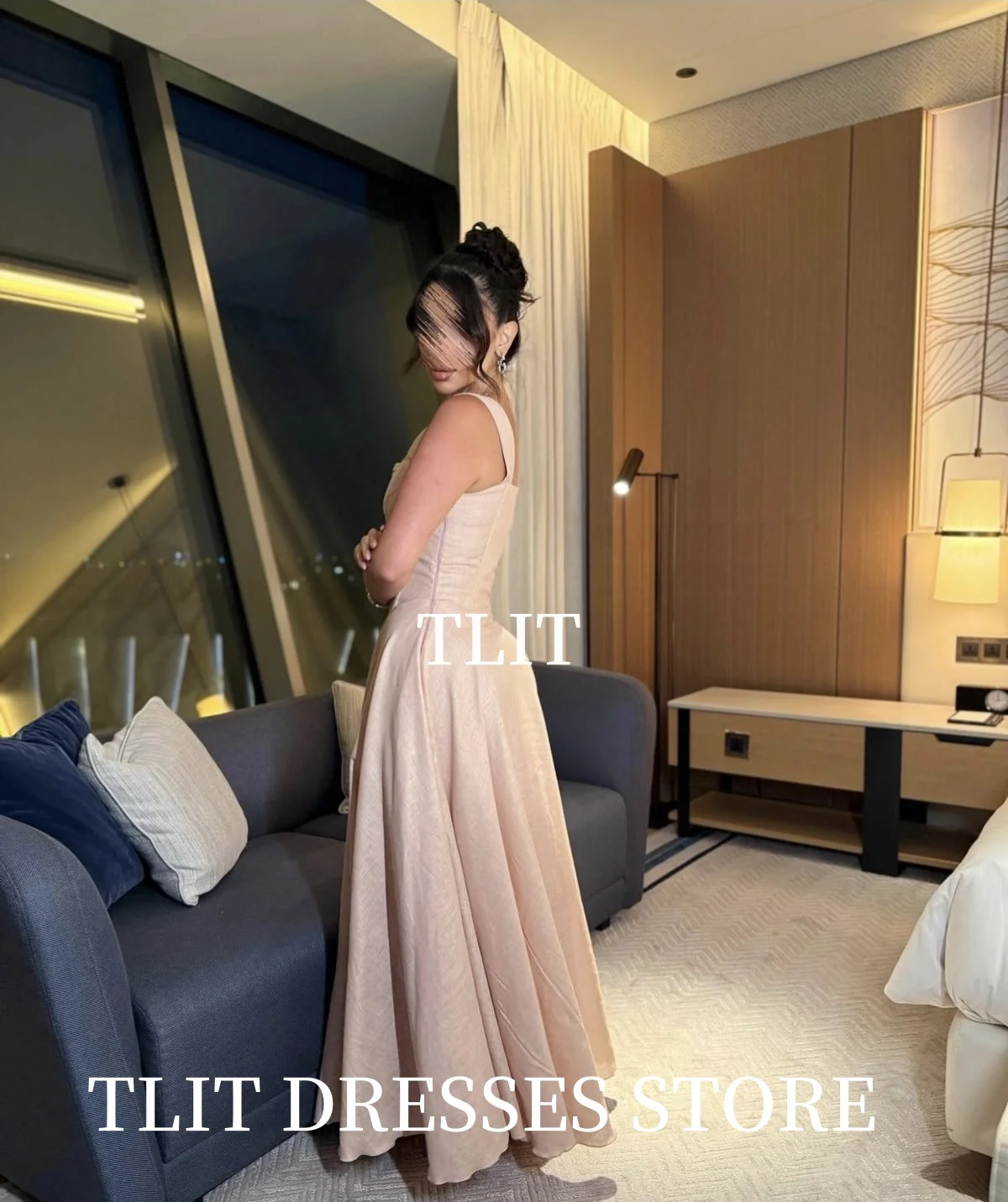 TLIT Elegant Silk Silk Satin A-Line Evening Dresses One Shoulder Braid decoration Sweetheart Prom Gowns Customized  فساتين