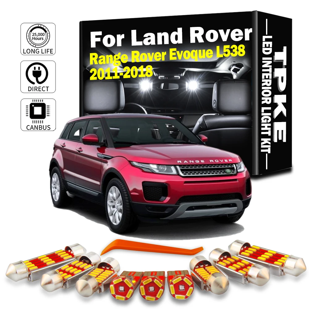 

Для Land Rover Range Rover Evoque L538 2011 2012 2013 2014 2015 2016 2017 2018 Автомобильная светодиодная лампа для салона багажника, комплект солнцезащитного козырька