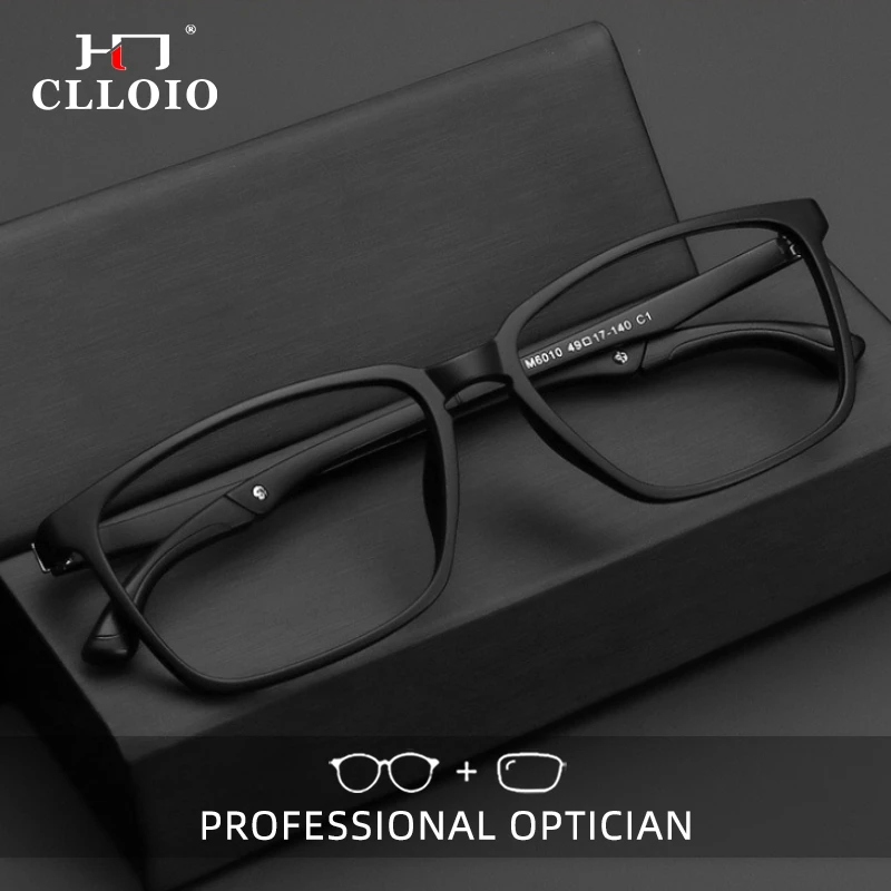 

Очки для чтения CLLOIO Classic Sporty TR90 с защитой от синего света, эластичные, регулируемые, для коррекции близорукости, прогрессивные, по рецепту