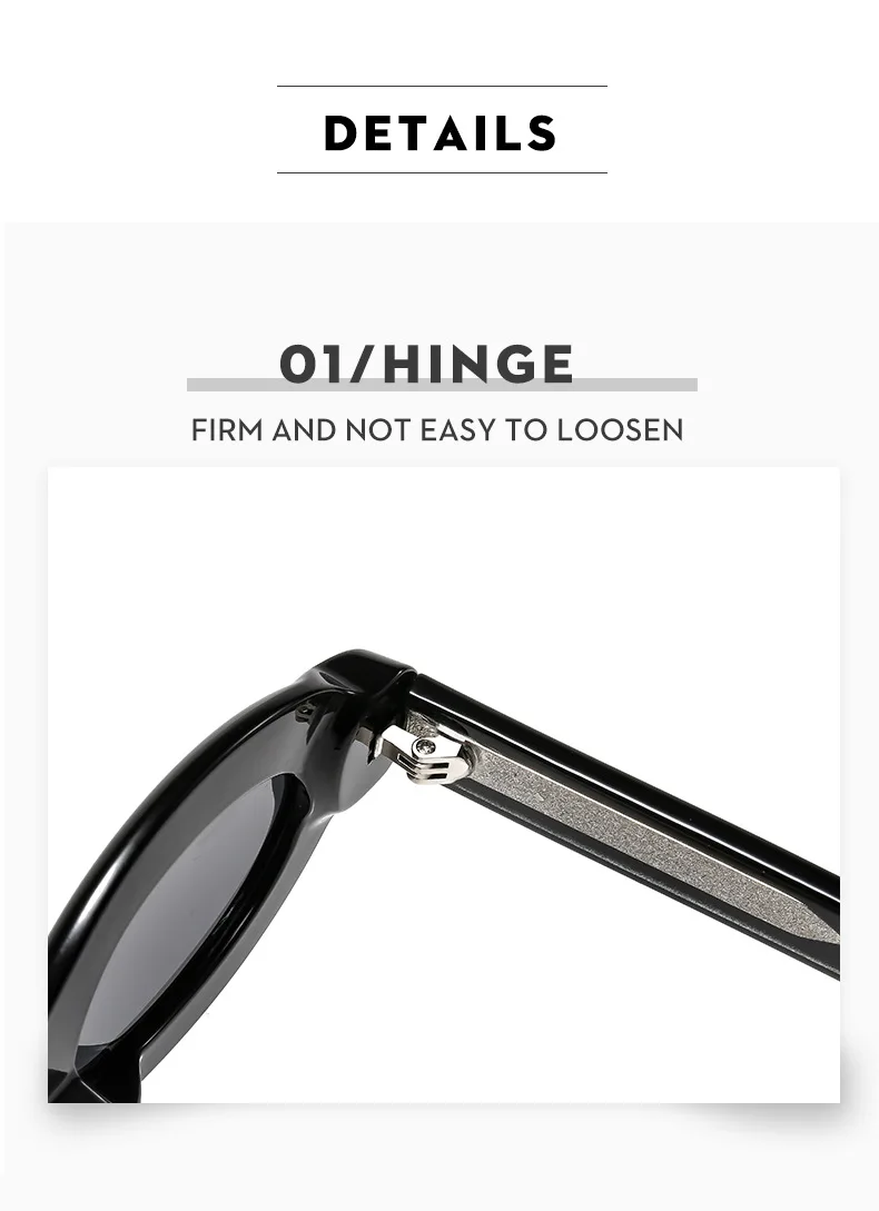 Modische Damen Polarisierte Sonnenbrille Ovale Kleine Markante Rahmen TAC Hochklare Fahrbrille CP Edelstahlkern Marken-Sonnenbrillen – Detail 6