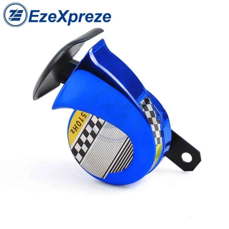 Universal 12V DC 130dB snail bagpipe, 510Hz, waterproof electric air horn, suitable for motorcycle, car, scooter