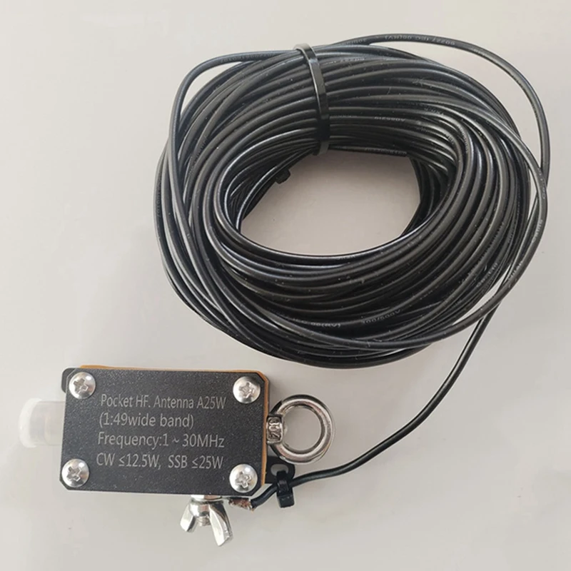 Pocket HF. Antenna A25 1-30Mhz Frequency Band Shortwave Antenna Wideband End-Fed Halfwave Antenna V Horizontal Antenna