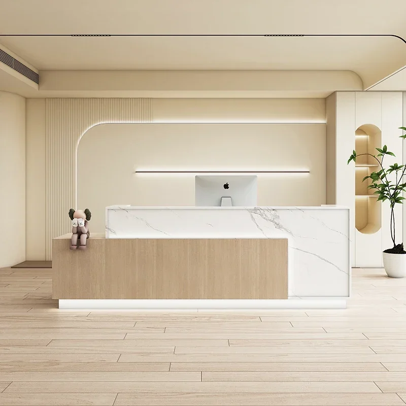 Design Salon Modern Lectern Reception Desk Supermarket Checkout Simple Reception Desk Executive Scrivania Postmodern Furniture