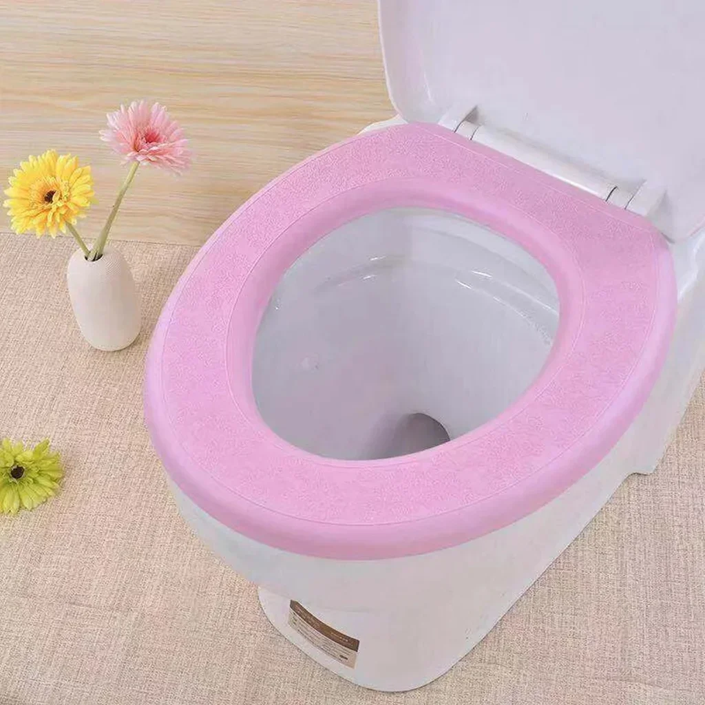 Waterpoof Soft Toilet Seat Cover Bathroom Washable Closestool Mat Pad Cushion O-shape Toilet Seat Bidet Toilet Cover Accessories