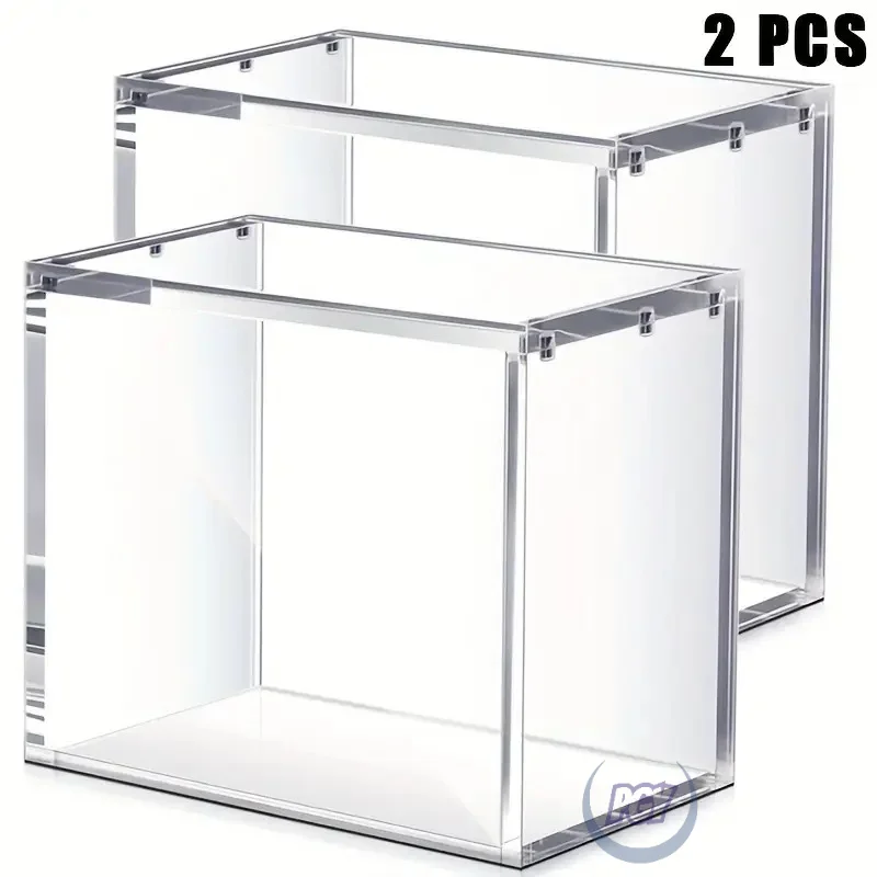 

2 шт., 6 мм, толстый акриловый штабелируемый витрина для коллекционных карточек для Elite Coach Box для ETB, пылезащитный дисплей, защитные коллекционные предметы