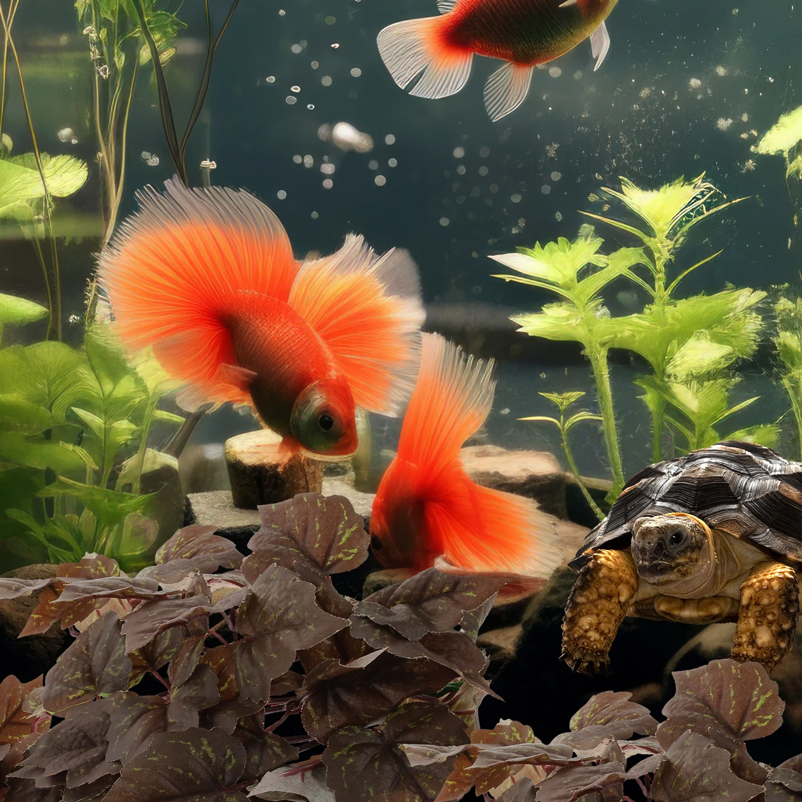 Aquarium Plant Vine - نبات صناعي معلق واقعي لتزيين أحواض