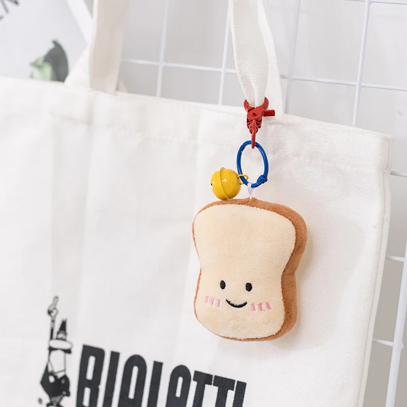 لطيف خبز التوست الإفطار سلسلة ألعاب من القطيفة محاكاة الرغيف الفرنسي الدمى وجبة خفيفة الحلي حقيبة المعلقات الأمهات والرضع