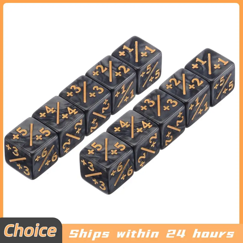 10 Pieces Counters Dice Toy Gathering Game Counters Token Dice Card Compatible with MTG/CCG/Card for Adults
