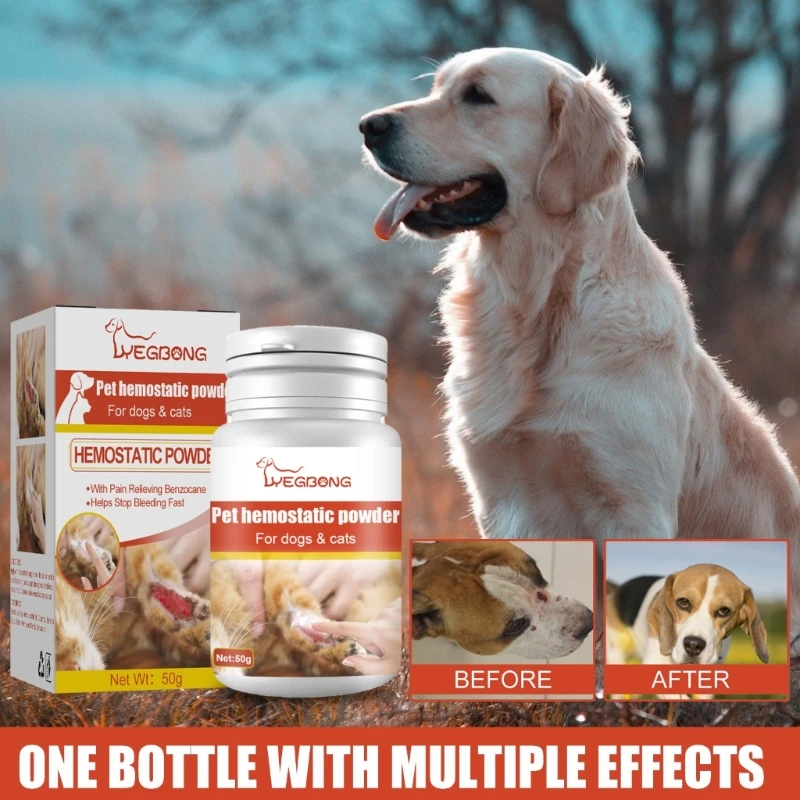 Pets Styptic Powder Bleeding Stop Powder Safe Healthy-Care For Dogs Cats Analgesic Broken Trauma Medical-Supplies