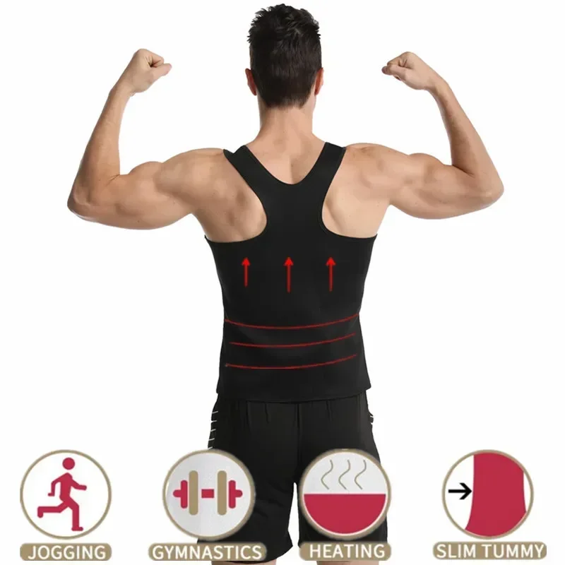 Burning Fat Belt Three-breasted Tops Body Compression Trainer Corset Men\'s Strap Vest Shaper Waist Slimming Modeling Shapewear