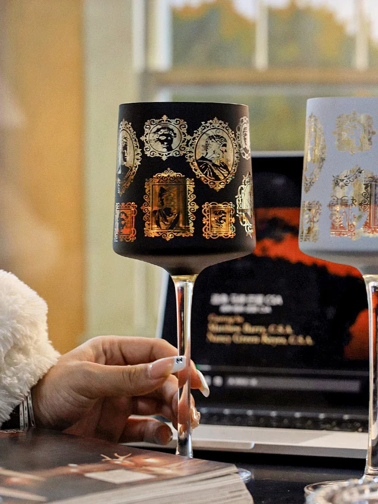 Nordic Romantic Red Wine Grape Glass Glass Delicate High-value Wine Glass Champagne Goblet Electroplated Coating