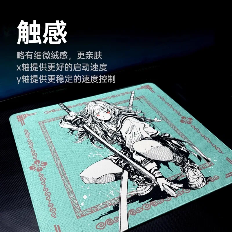 Black - Female Warrior Mouse Pad Pc Accessories Laptop Computer Smooth Pc Gamer Keyboard Desk Mat Big Gaming Mousepad Gift