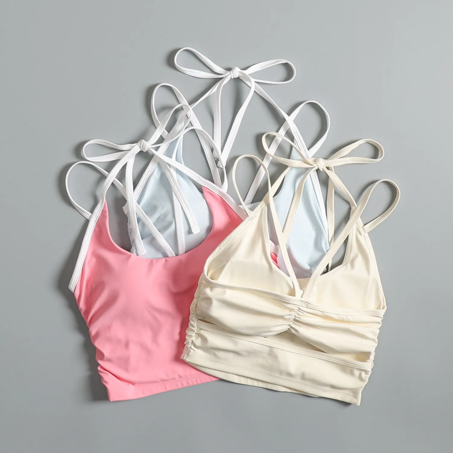 Sexy back sports bra for women summer all-in-one yoga workout bra for outer wear running shock-absorbing quick-drying vest