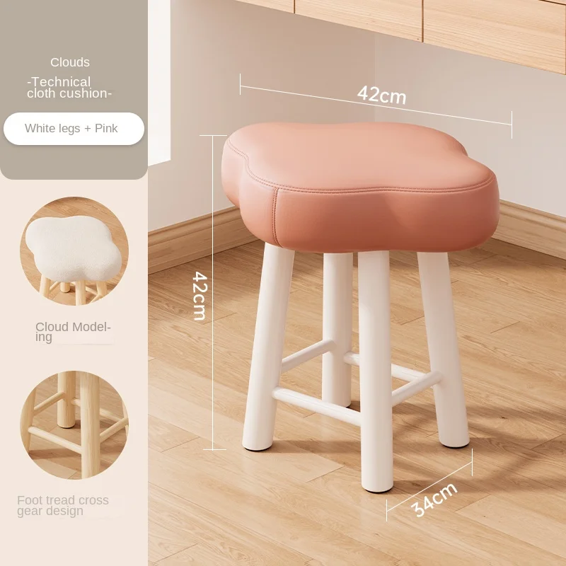 Modern Minimalist Cream Style Can Be Used As A Home Round Stool Sofa  Shoe Changing Low Stool Or Make Up And  Leisure Chair New