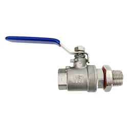 KegLand 1/2 BSP Stainless Ball Valve Assembly (TO Port  Pot Or Keg)