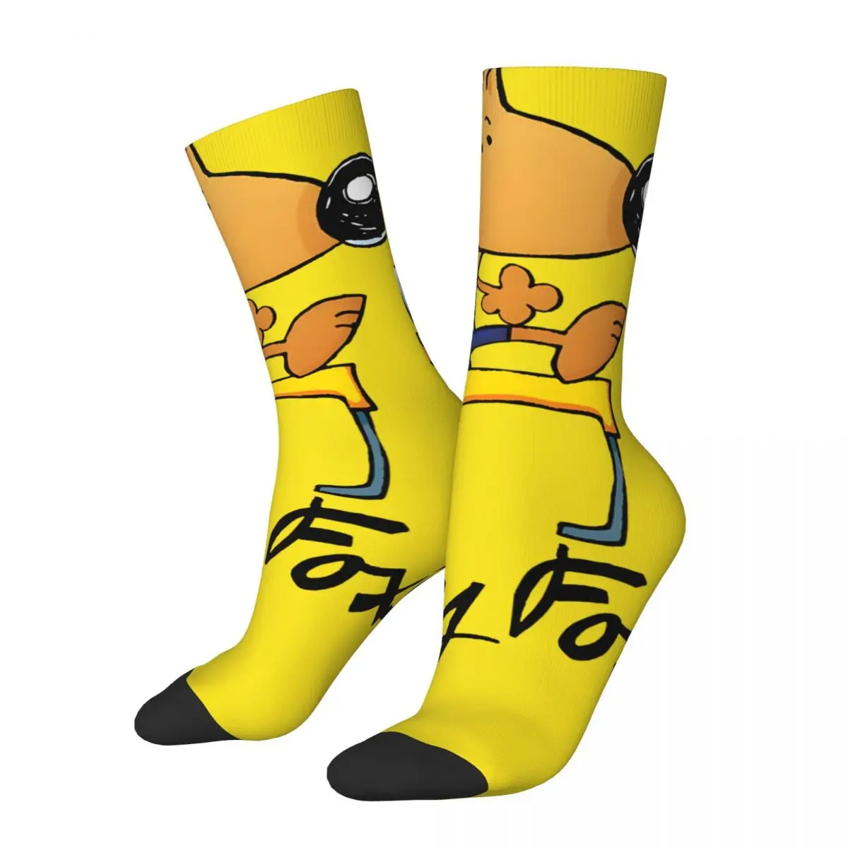 Hip Hop Retro Sport Crazy Men's compression Socks Unisex G-Guy Foxs Street Style Seamless Printed Funny Novelty Happy Crew Sock