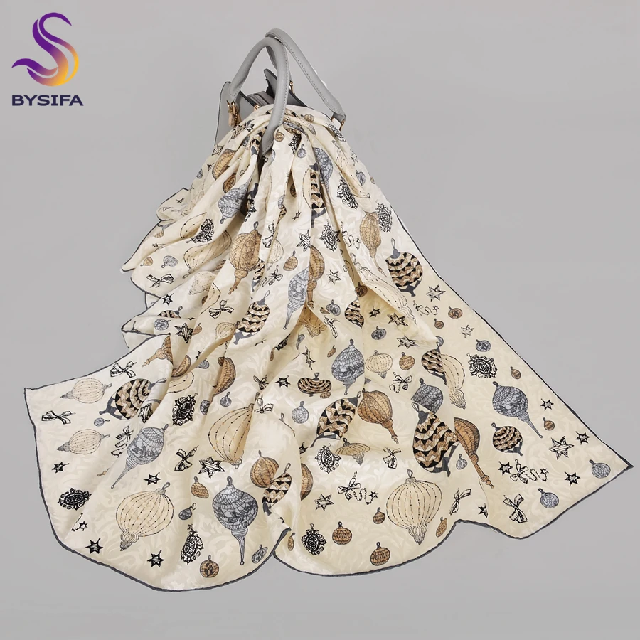 BYSIFA| New Black Hot Air Ballon Design 100% Silk Shawl Scarf Hijab Brand Fall Winter Sambo Natural Silk Scarves Wraps 110*110CM