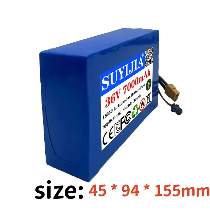 

36 В 10S2P 7000 мАч 18650 аккумуляторная батарея с BMS подходит для коммутирующих инструментов 42 В, встроенный литиевый аккумулятор 18650 + CAR