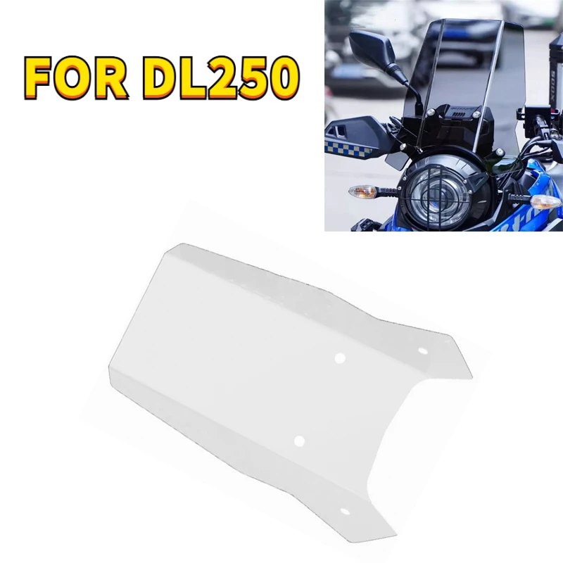 

ДЛЯ Haojue Suzuki DL250 модификация переднего лобового стекла с высоким и широким прямым защитным лобовым стеклом и защитой от дождя