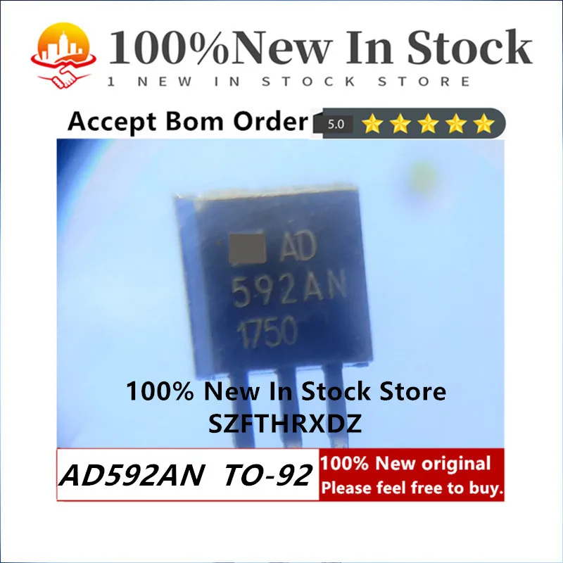 100% NEW ORIGINAL AD592ANZ TO-92 AD592AN TO92 Temp Sensor Analog 3-Pin