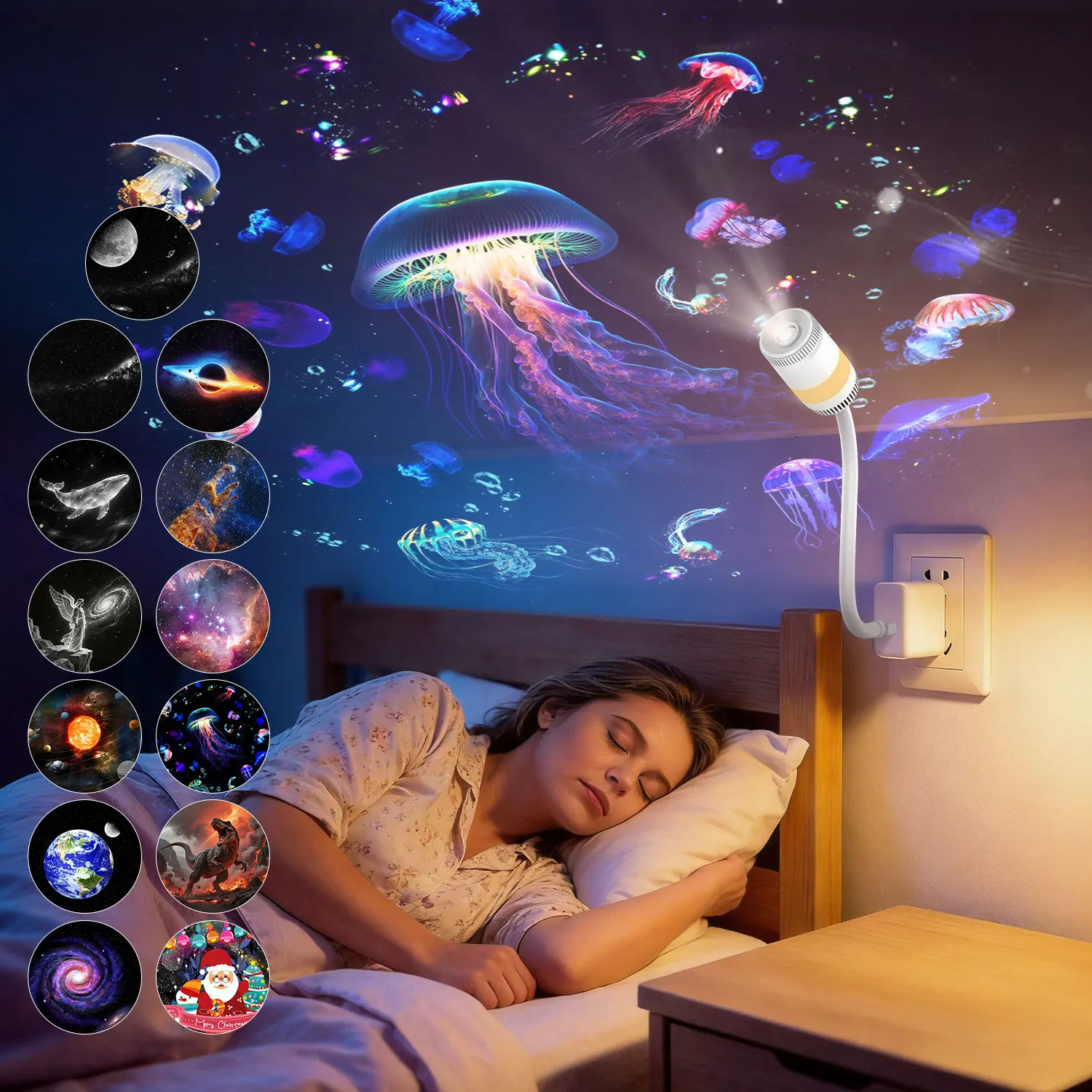 Brand New Galaxy Projection Night Light USB Car Ambient Light Cool LED Starry Sky Light Perfectly Creating a Romantic Atmosphere