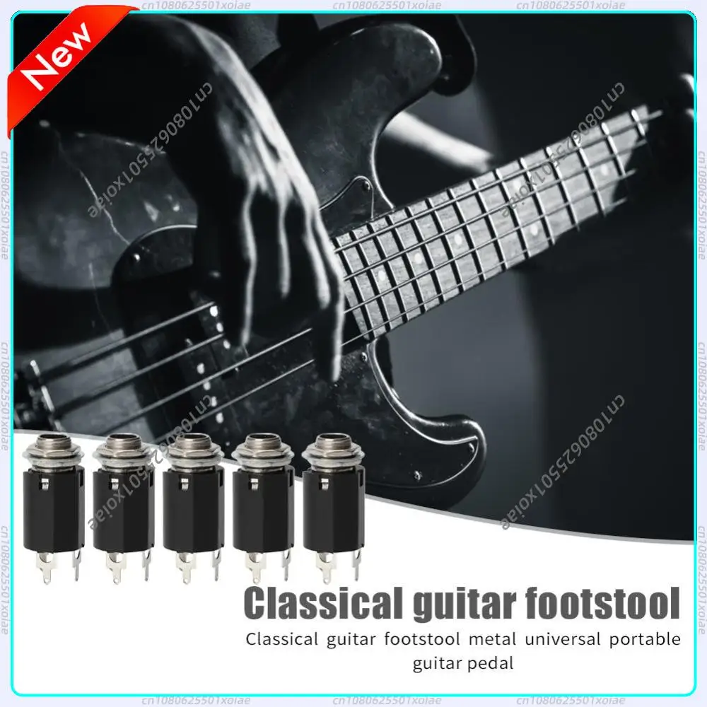 5-50pcs Guitar Stereo Output Plugs for Electric Guitars Bass EQ Jack Socket 6.35mm Jack Pickup Female Output Socket