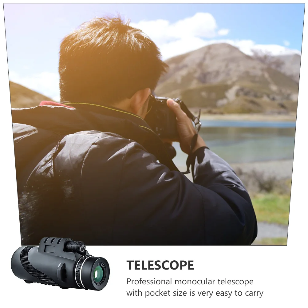 

40X60 Monocular Telescope Plastic Steel High Definition Compact Outdoor Camping Bird Watching Travel Hunting Gifts