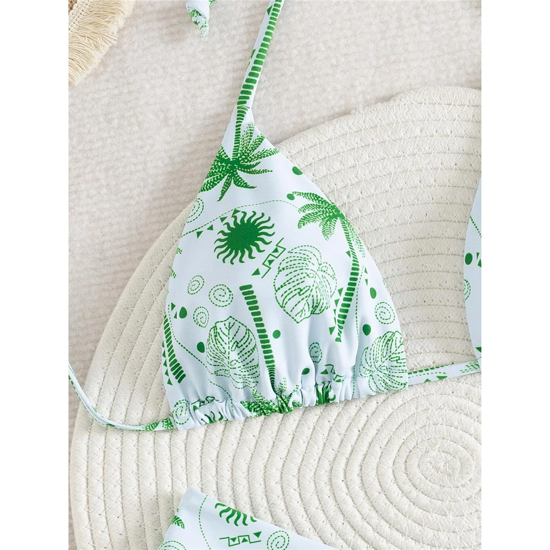 XS - L Neuer bedruckter Neckholder-Bikini, brasilianischer Bikini, Damen-Badeanzug, zweiteiliges Bikini-Set, Badeanzug für Damen, Badebekleidung, Badeanzug, Schwimmanzug V7173 – Detail 20