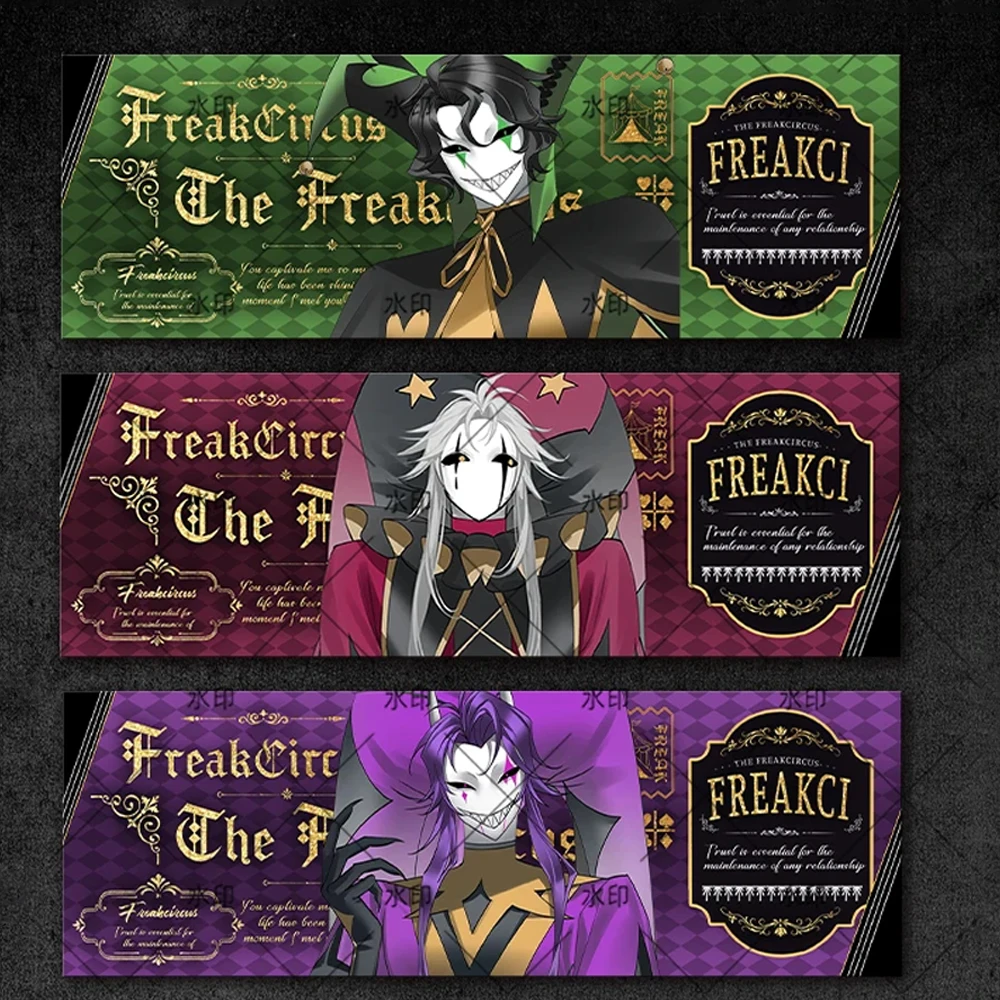 

Игровой набор: Лазерные билеты, жестяные значки, двусторонние печатные карточки для косплея персонажей цирка (Пьеро, Арлекин, Шут) – коллекционный реквизит