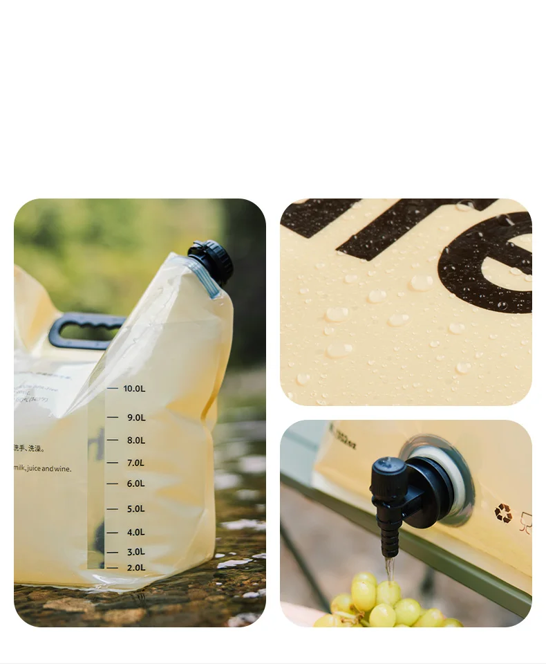 Naturehike Camping Drinking Water Bag 10L Large Capacity Portable Water Bag Folding Water Bucket Bag With Faucet Water Container