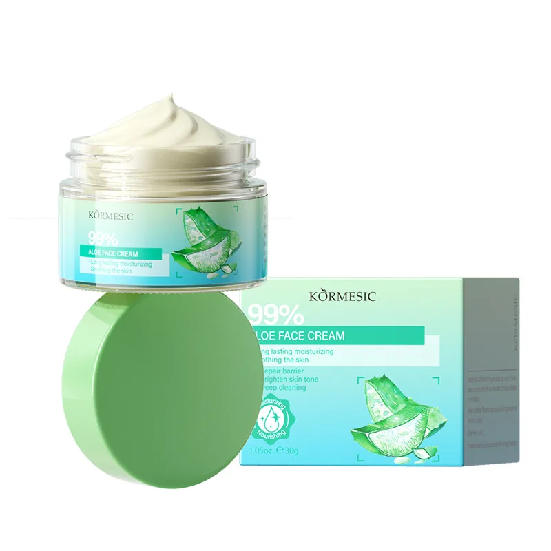Aloe Vera Skincare Set Cleansing Face Cream Facial Cleanser Toner Acne Spot Whitening Gel Eye Mask Moisturizing Skin Care view 6