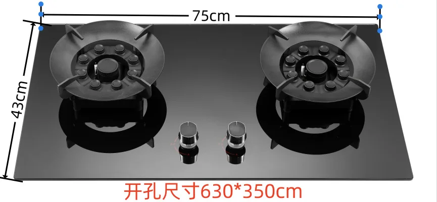 가정용 가스 스토브 플립 테이블 내장 듀얼 스토브, 에너지 절약형 고화력 스토브, 액화 천연 가스