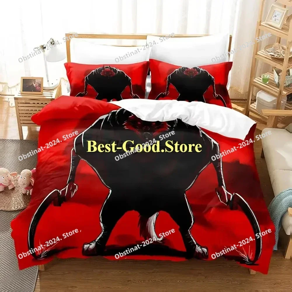 

2023 Wolf PUSS IN BOOTS Bedding Set Printed Bed Set With Pillowcase Bed Duvet Cover Soft Single Double Queen Super King Size