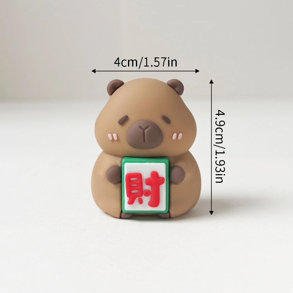Niedliche Cartoon-Capybara-Ornamente Tier-Kuchendekoration Backzubehör Tischdekoration Auto-Innenausstattung Babyparty Kinderparty Deko-Artikel – Detail 7