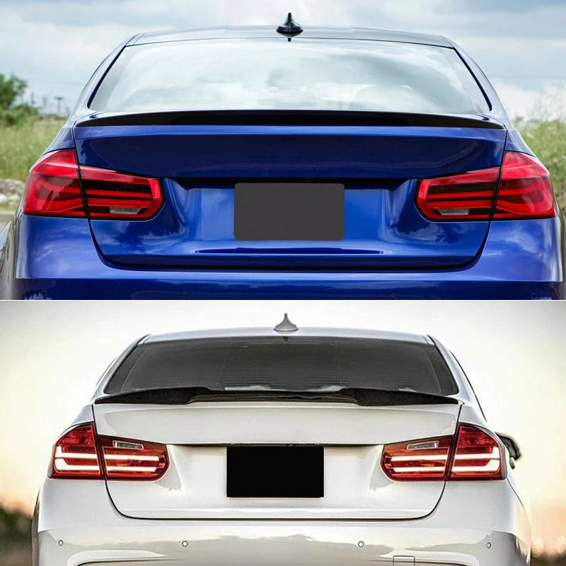 Topteng do BMW 3 Series F30 F35 328i Spoiler czarny błyszczący karbonowy 2012-2019 Body Kit