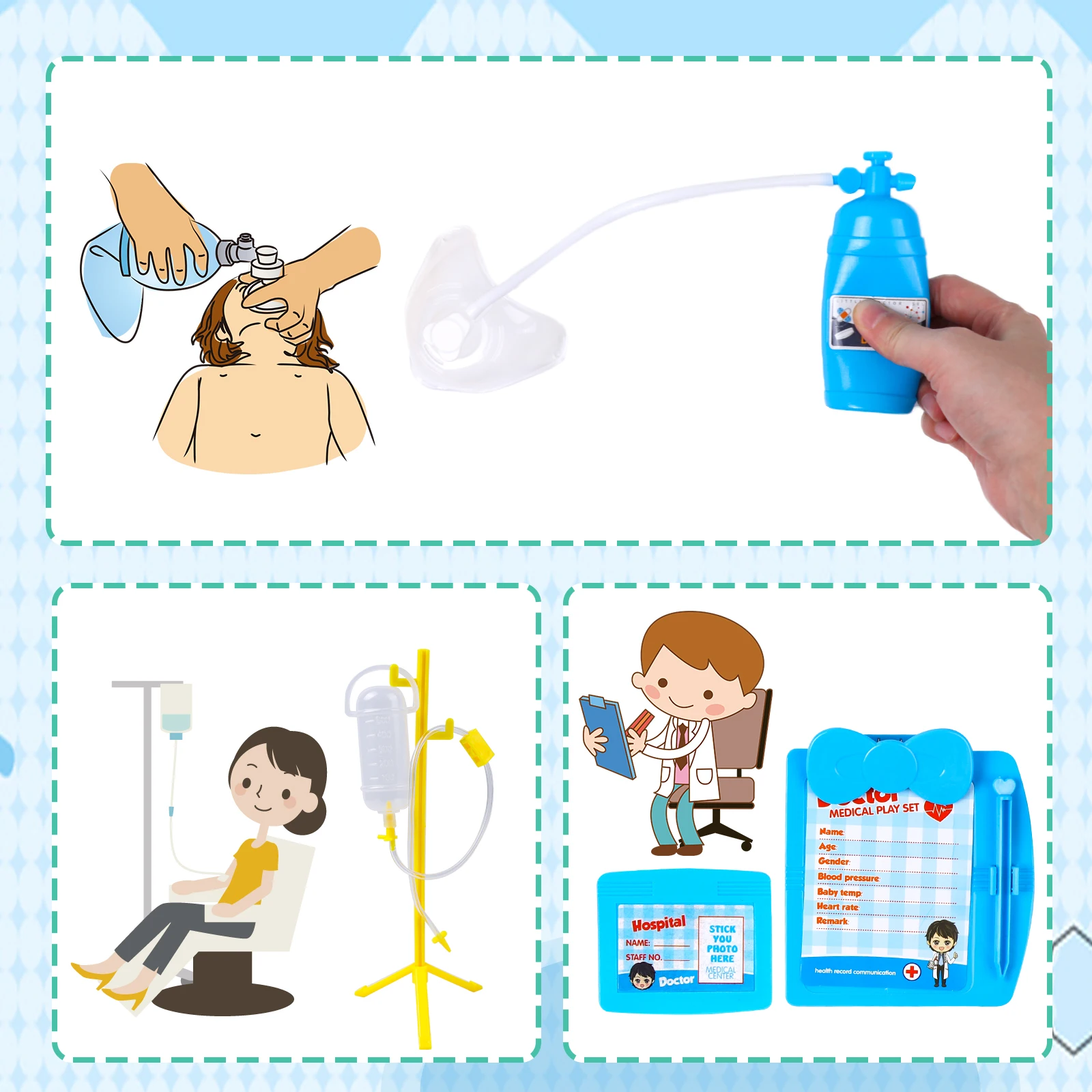 مجموعة طبيب للأطفال ، ألعاب تعليمية ، لعبة لعب دور التظاهر ، هدية عيد ميلاد للفتيان والفتيات بعمر 3 سنوات