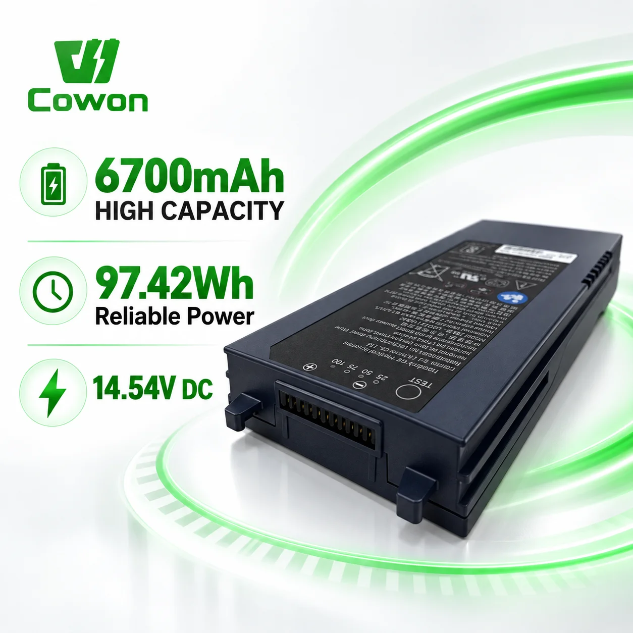 U80321-3R01 14.54V 6.7Ah 97.42Wh Medical Li-ion Battery Pack Rechargeable Smart Battery for GE LOGIQ V1/V2 Ultrasound Systems