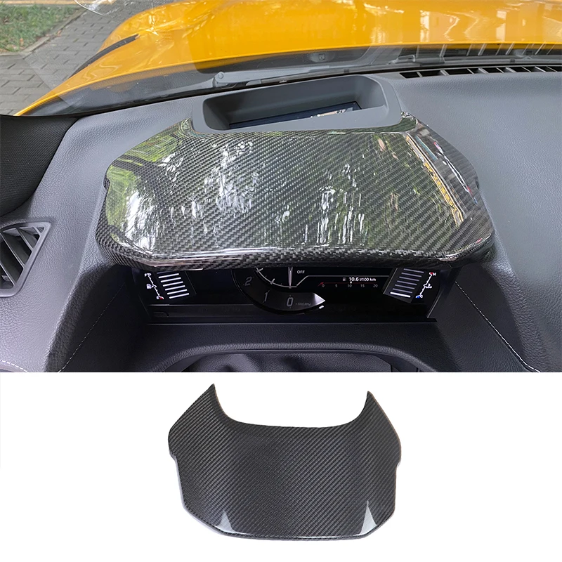 For Toyota GR Supra A90 2019-2022 Car Styling Real Carbon Fiber Central Control Instrument Panel Sticker Car Accessories