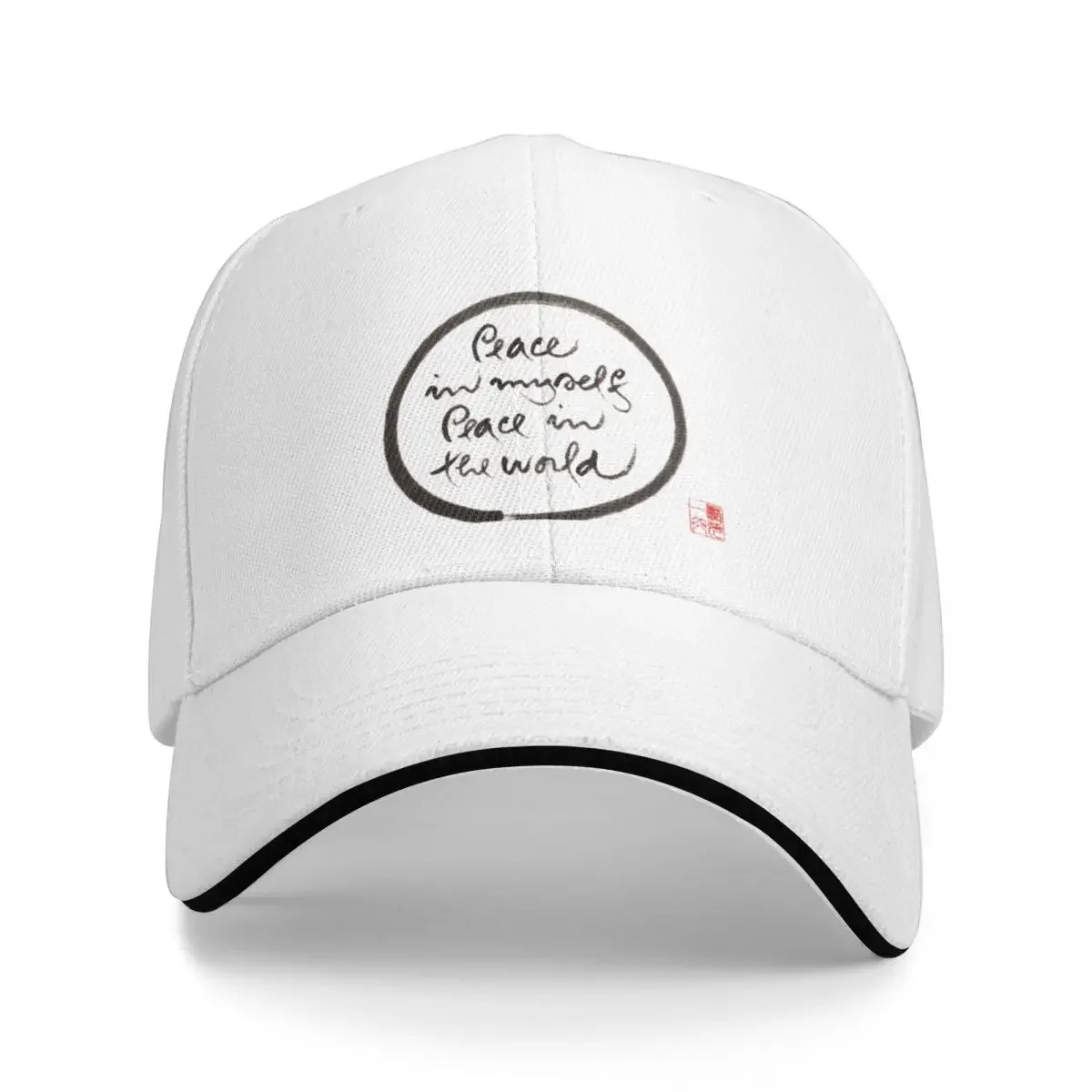 

Thich Nhat Hanh - peace in myself Peace in the world , Peace Quote, Artistic Baseball Cap Beach Snapback Cap Women's Beach Men's