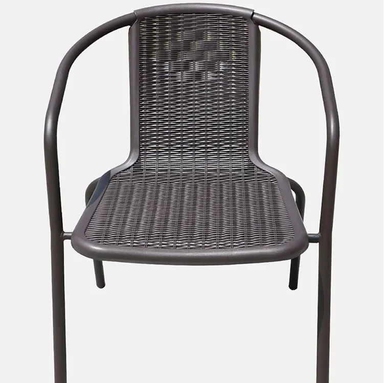 Wholesale Garden Furniture PVC Outdoor Plastic Chairs Modern Restaurant Terrace Furniture Rattan Furniture Rope Chairs