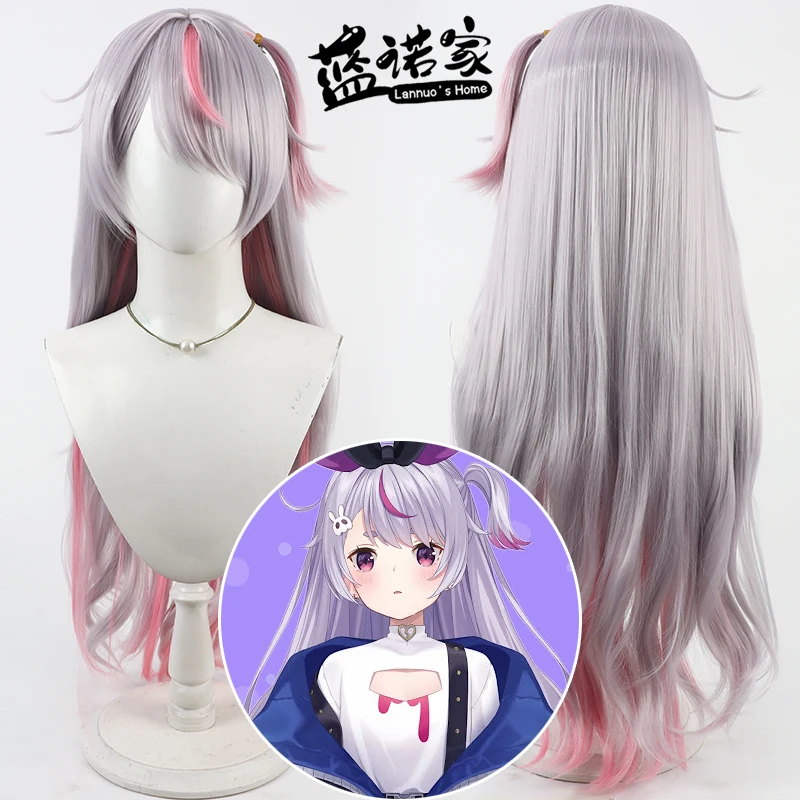 

Virtual YouTube Vtuber Usada Mimi Cosplay Wig Halloween Carnival Party Props Synthetic Hair Heat Resistant Fiber + Wig Cap