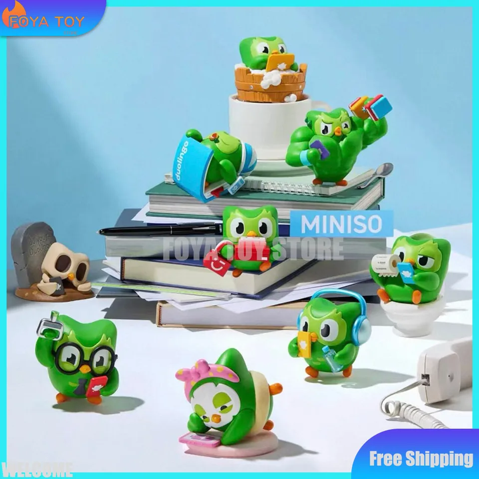 New Original MINISO Blind Box Duolingo Learning Everywhere Series